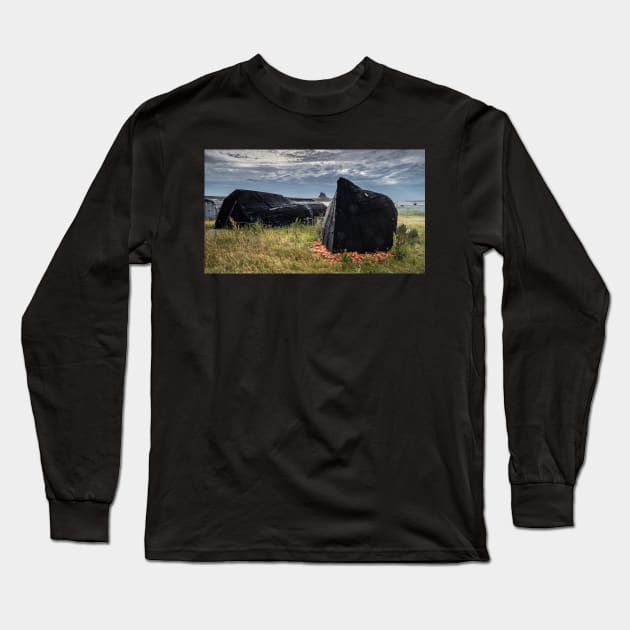 Lindisfarne's Boat Sheds Long Sleeve T-Shirt by jldunbar